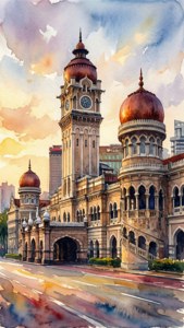 Sultan Building Watercolor