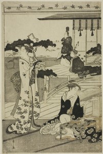 Suma, from the series "A Fashionable Parody of the Tale of Genji (Furyu yatsushi Genji)"