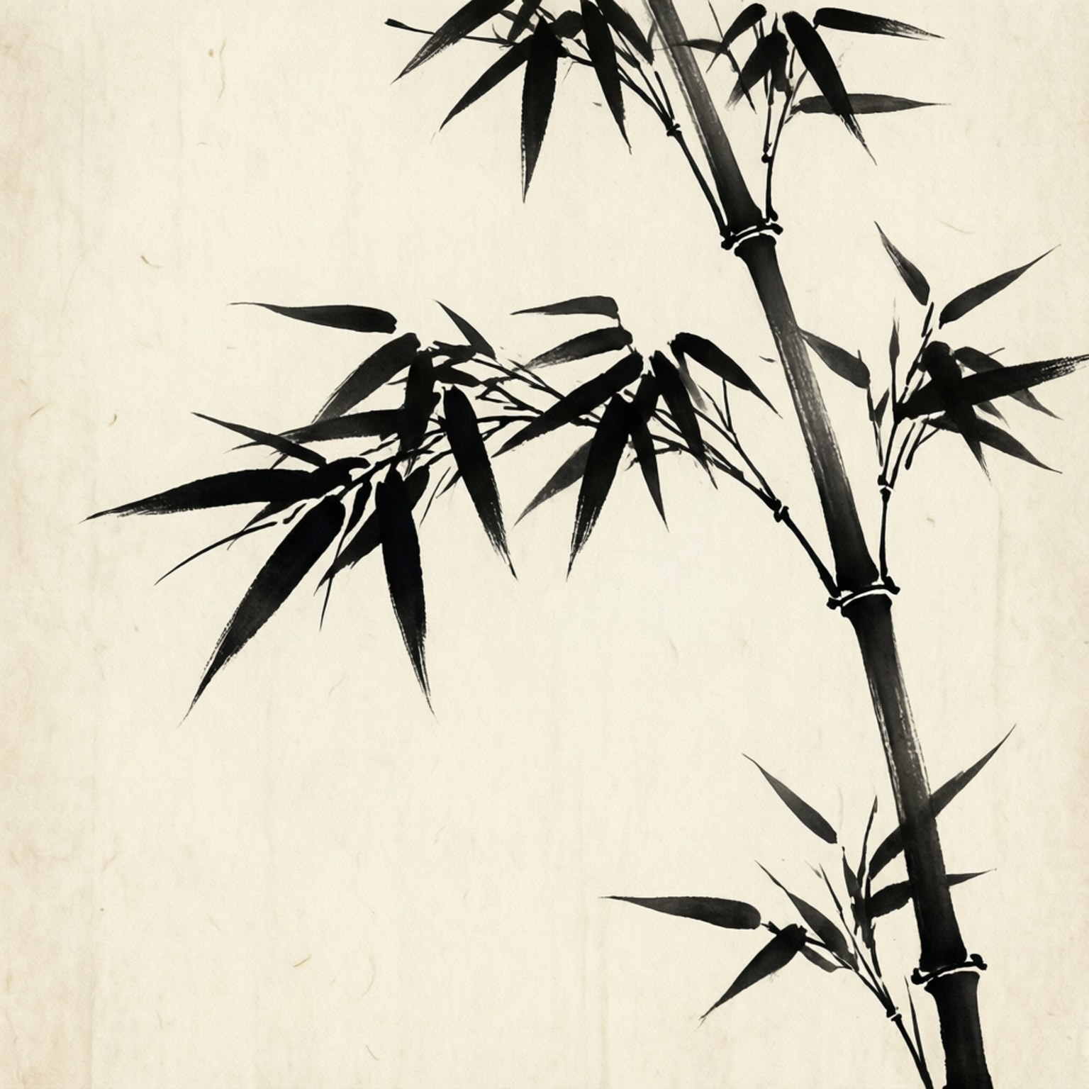 Sumi-e Bamboo Zen by Wallpapers.art Studio