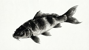 Sumi-e Carp Minimalist
