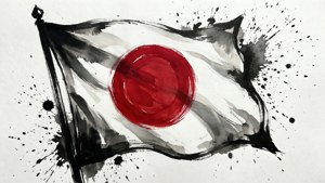 Sumi-e Flag Art