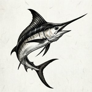 Sumi-e Marlin