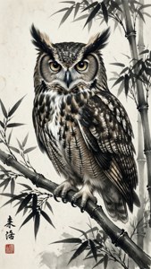 Sumi-e Owl