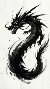 Sumi-e Serpent