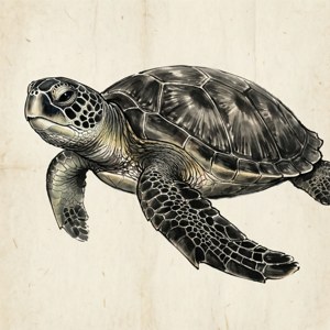 Sumi-e Turtle
