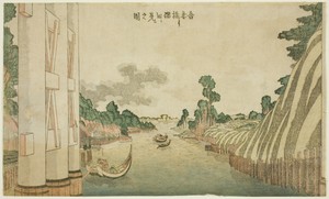 Sumida River seen from Azuma Bridge (Azumabashi yori Sumida wo miru no zu), from a group of Western-style landscapes