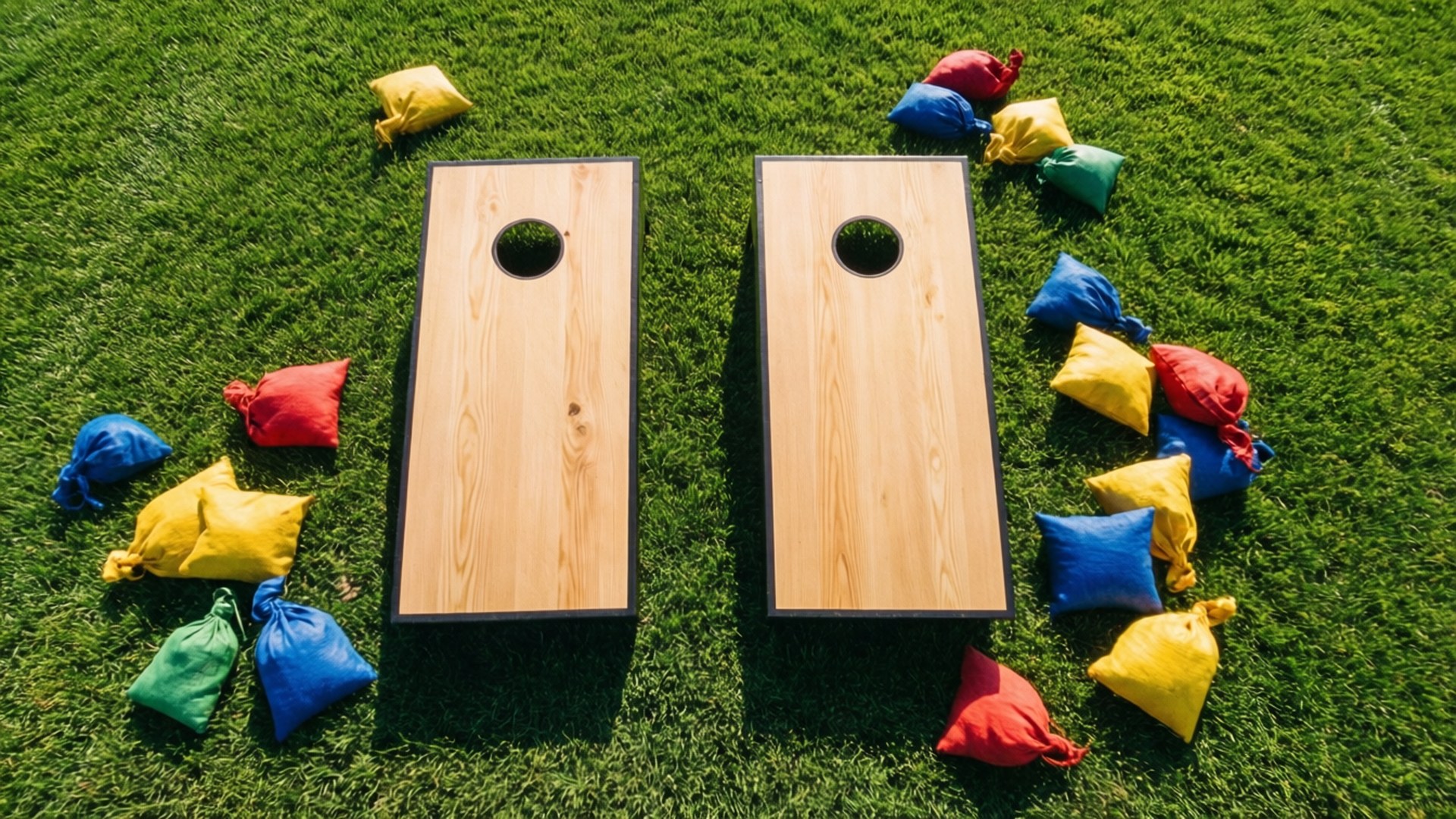 Summer Cornhole Setup by Wallpapers.art Studio