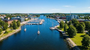 Summer Harbor Aerial