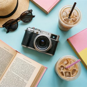 Summer Lifestyle Vlogger Flatlay