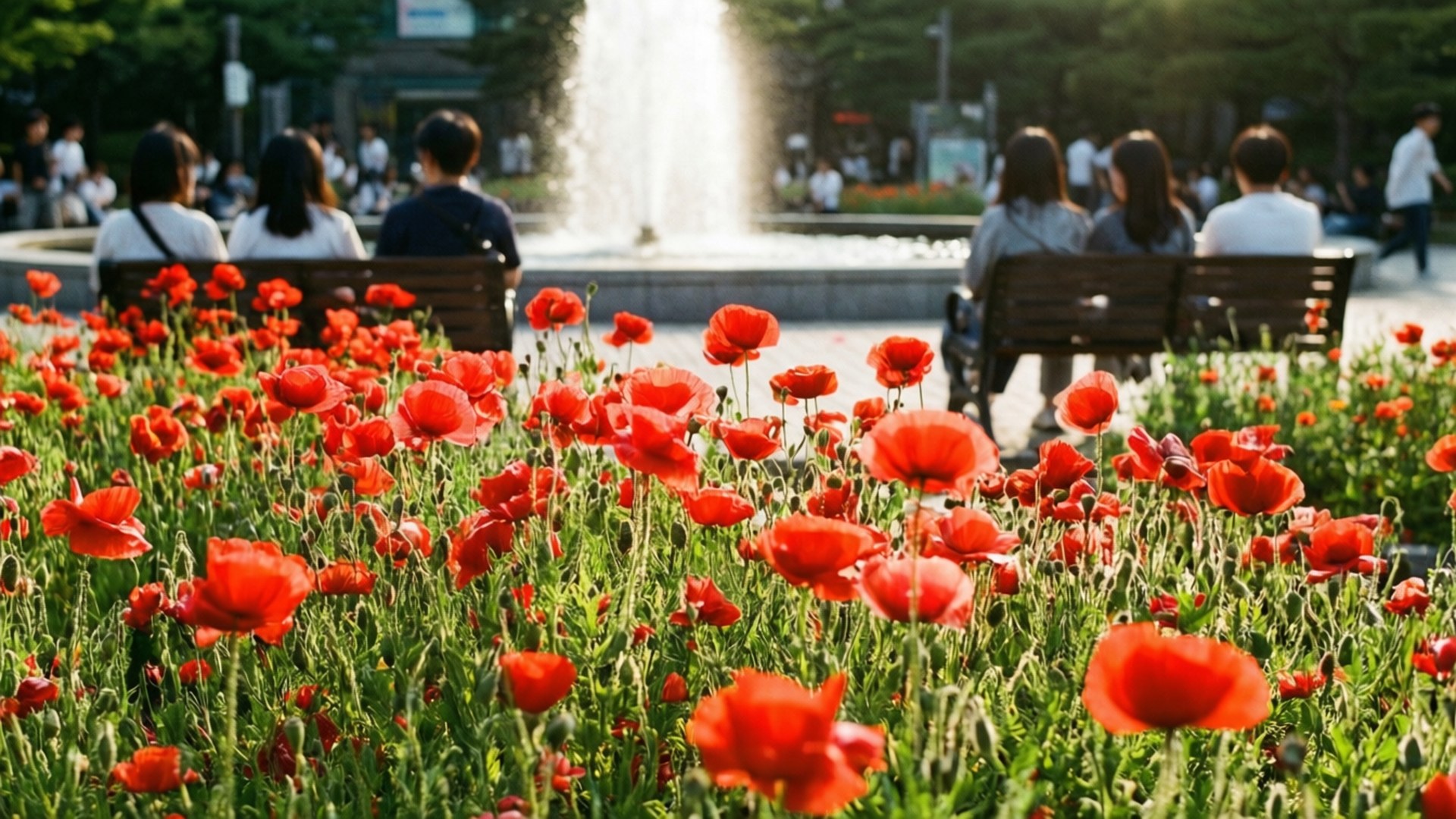 Summer Poppy Paradise by Wallpapers.art Studio