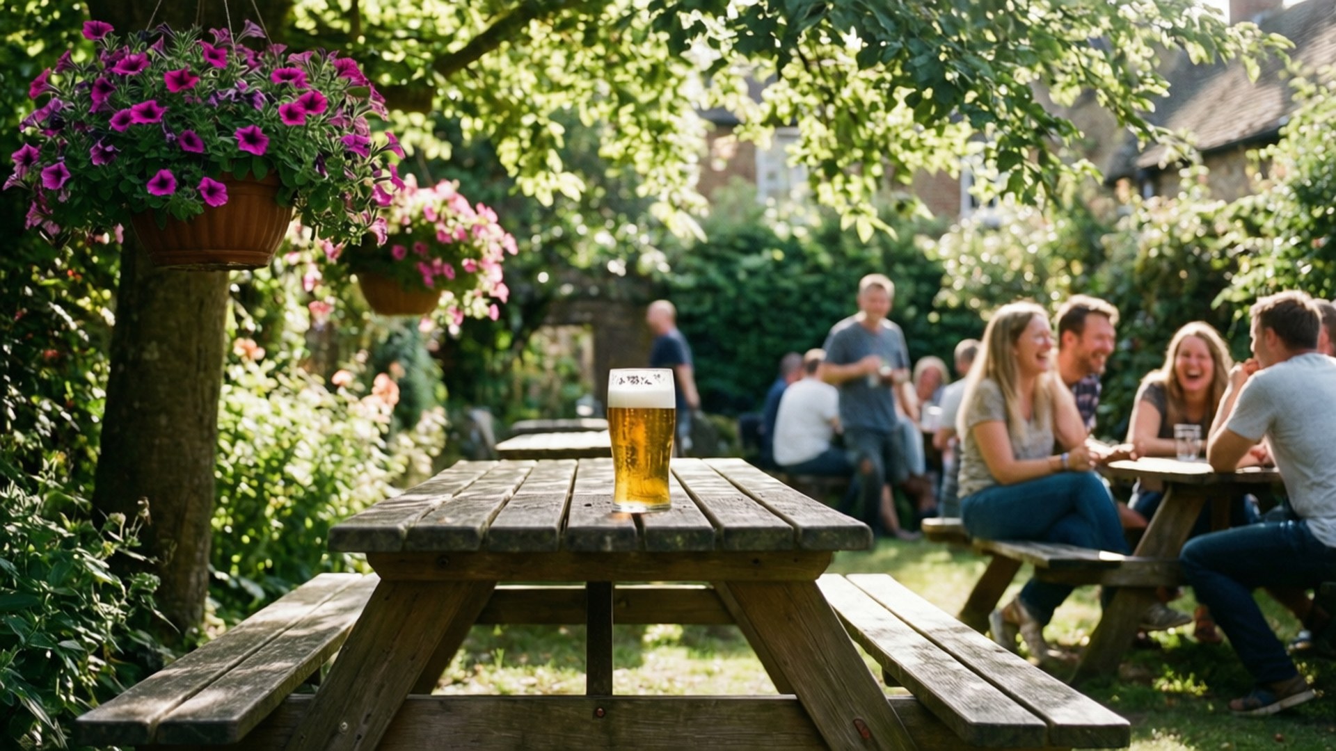 Summer Pub Garden by Wallpapers.art Studio