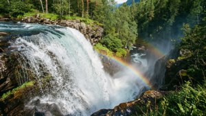 Summer Waterfall Rainbow
