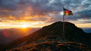 Summit Flag Sunrise