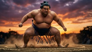Sumo Charge at Dusk
