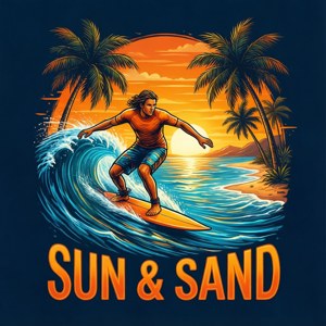 Sun and Sand Surfer