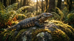 Sunbathing Tuatara