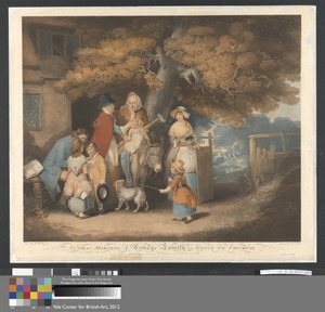 Sunday Morning, A Cottage Family Going to Church