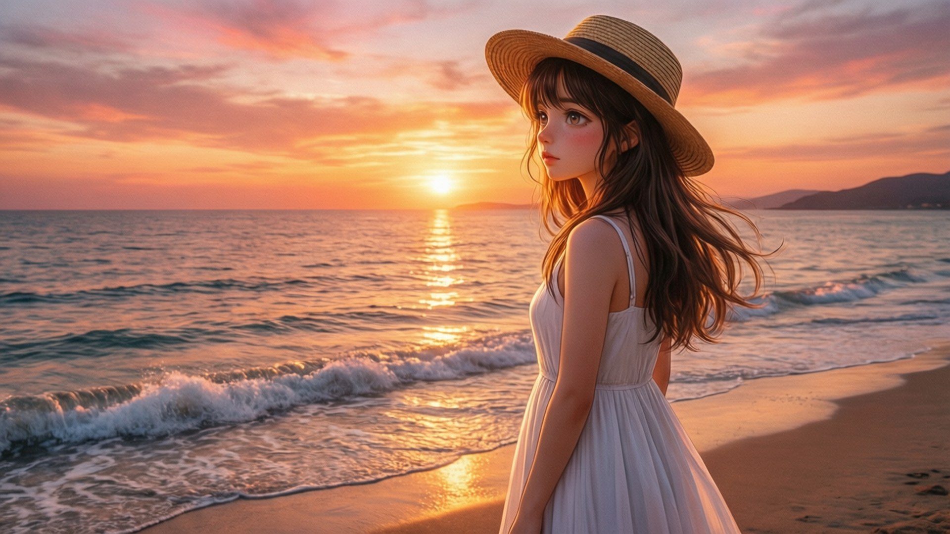 Sundress Sunset Serenity by Wallpapers.art Studio