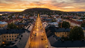 Sundsvall Sunset Aerial