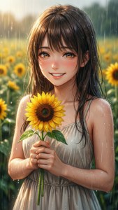 Sunflower After Rain