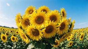 Sunflower Bunch Field