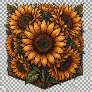 Sunflower Corner Burst