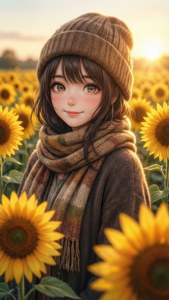 Sunflower Field Girl