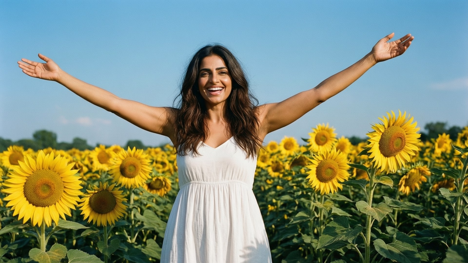 Sunflower Field Joy by Wallpapers.art Studio
