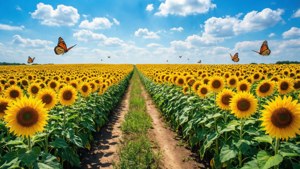 Sunflower Field Path