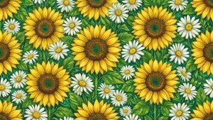 Sunflower Field Pattern