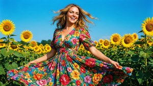 Sunflower Field Twirl