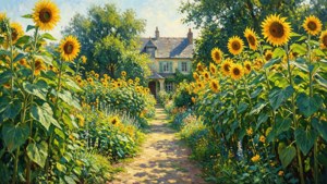 Sunflower Garden Giverny