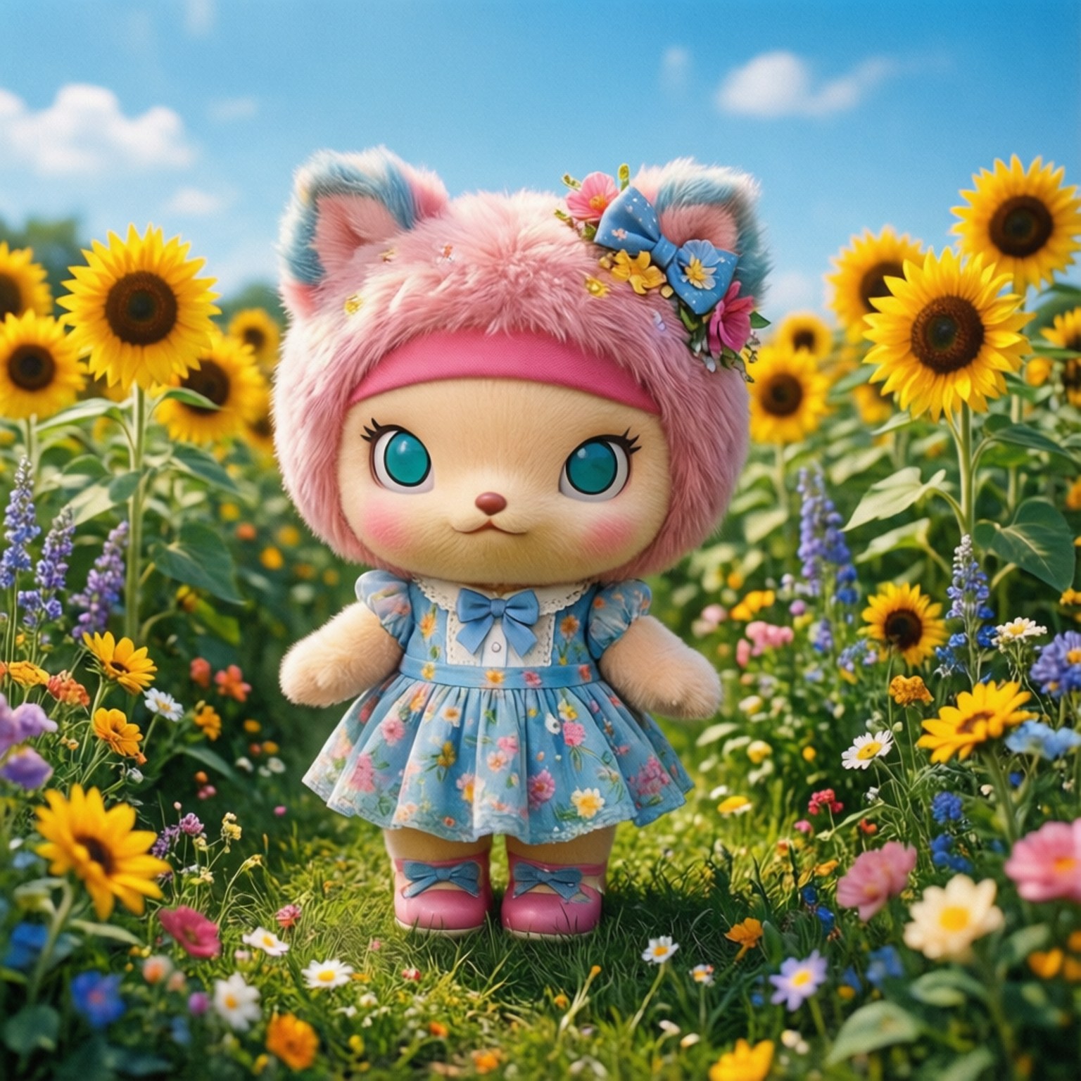 Sunflower Garden Kissy by Wallpapers.art Studio