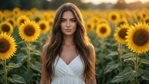 Sunflower Meadow Portrait