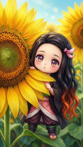 Sunflower Peek Nezuko