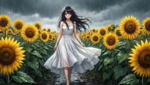 Sunflower Rain