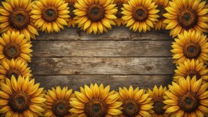 Sunflower Rustic Border