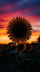 Sunflower Silhouette Sunset