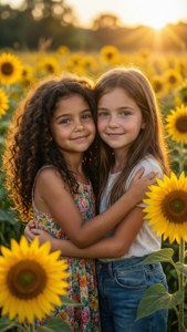 Sunflower Sisters Hug