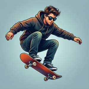 Sunglasses Skateboarder SVG