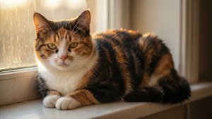 Sunlit Calico Cat