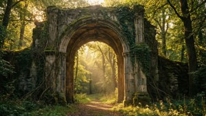Sunlit Forest Arch