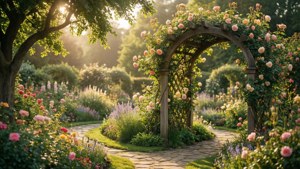 Sunlit Garden Path