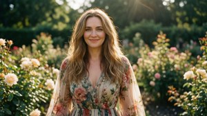 Sunlit Garden Portrait