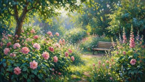 Sunlit Garden Serenity