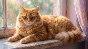 Sunlit Lazy Cat