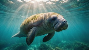 Sunlit Manatee Serenity