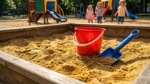 Sunlit Playground Sandbox