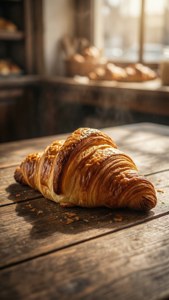 Sunlit Rustic Croissant