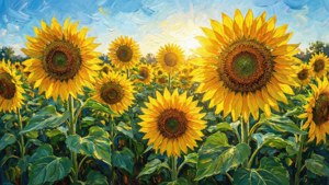 Sunlit Sunflower Field